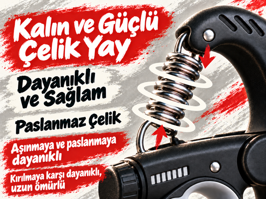 Ayarlanabilir Dirençli Sayaçlı El ve Ön Kol Güçlendirici