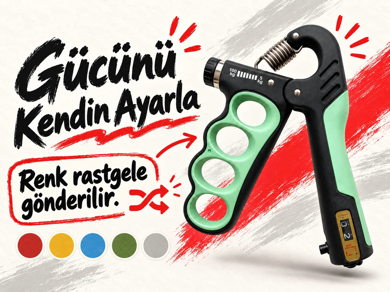 Renkler stok durumuna göre rastgele gönderilir